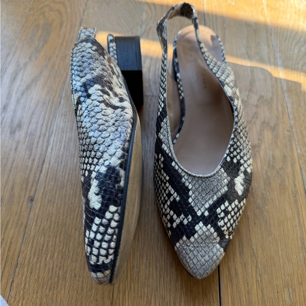 Avellini Snakeskin flats shoes ballet flats Real leather Sz 7.5